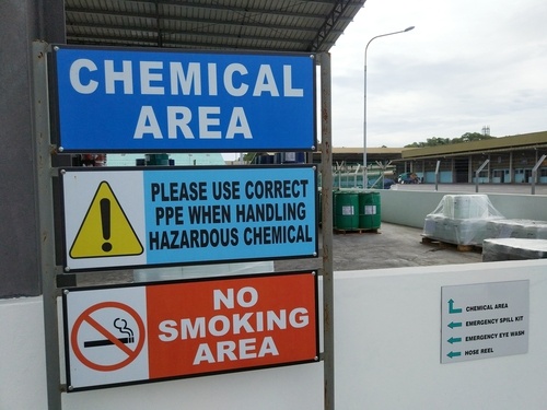 chemical area signs