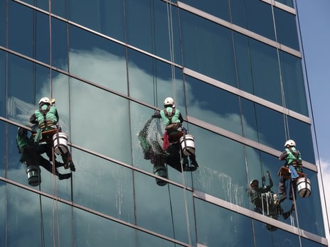 window washers harnessed outside tall building. What you need to know about fall protection.