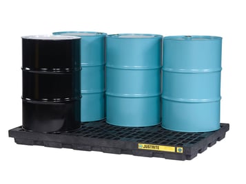 storage drums on spill pallet