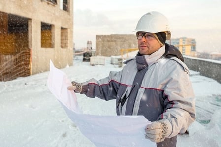worker survey worksite snow